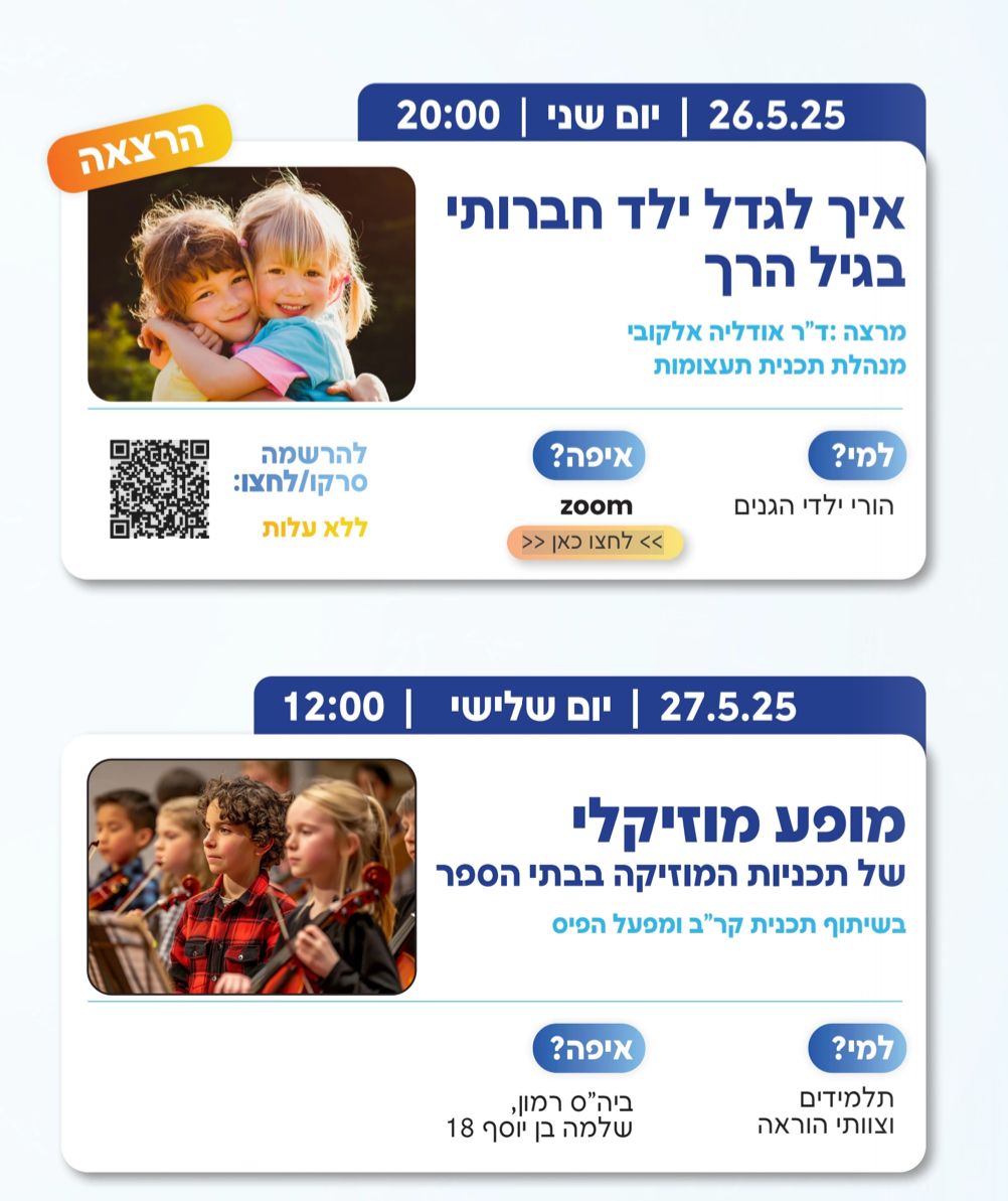 מופע מוזיקלי - שבוע החינוך בבתי הספר